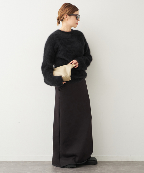 Deuxieme Classe（ドゥーズィエムクラス）の「*DUET クルーネック セーター（ニット/セーター・レディース・ウッド/ブラック/チャコールグレー・FREE）」の4枚目の写真