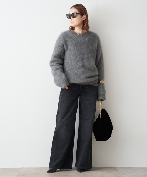 Deuxieme Classe（ドゥーズィエムクラス）の「*DUET クルーネック セーター（ニット/セーター・レディース・ウッド/ブラック/チャコールグレー・FREE）」の5枚目の写真