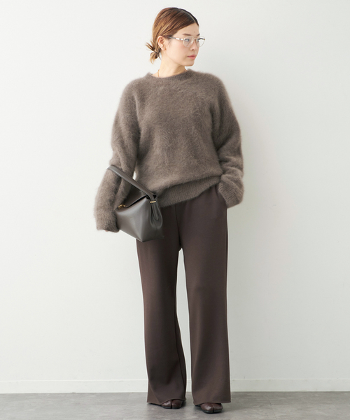 Deuxieme Classe（ドゥーズィエムクラス）の「*DUET クルーネック セーター（ニット/セーター・レディース・ウッド/ブラック/チャコールグレー・FREE）」の6枚目の写真