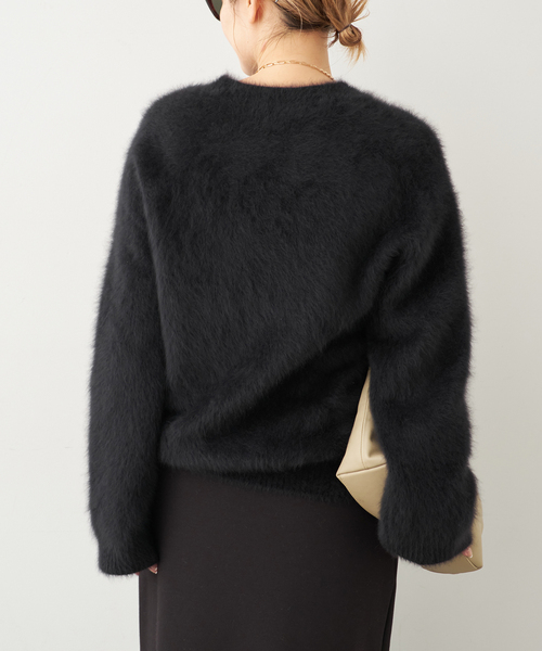 Deuxieme Classe（ドゥーズィエムクラス）の「*DUET クルーネック セーター（ニット/セーター・レディース・ウッド/ブラック/チャコールグレー・FREE）」の9枚目の写真