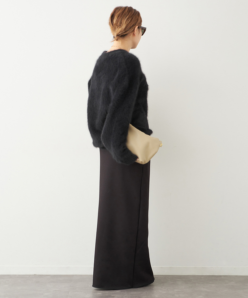 Deuxieme Classe（ドゥーズィエムクラス）の「*DUET クルーネック セーター（ニット/セーター・レディース・ウッド/ブラック/チャコールグレー・FREE）」の12枚目の写真