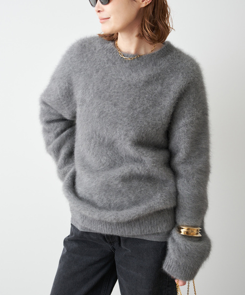 Deuxieme Classe（ドゥーズィエムクラス）の「*DUET クルーネック セーター（ニット/セーター・レディース・ウッド/ブラック/チャコールグレー・FREE）」の13枚目の写真