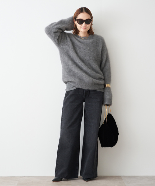 Deuxieme Classe（ドゥーズィエムクラス）の「*DUET クルーネック セーター（ニット/セーター・レディース・ウッド/ブラック/チャコールグレー・FREE）」の16枚目の写真