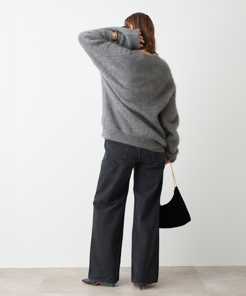 Deuxieme Classe（ドゥーズィエムクラス）の「*DUET クルーネック セーター（ニット/セーター・レディース・ウッド/ブラック/チャコールグレー・FREE）」の18枚目の写真