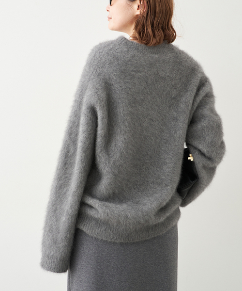 Deuxieme Classe（ドゥーズィエムクラス）の「*DUET クルーネック セーター（ニット/セーター・レディース・ウッド/ブラック/チャコールグレー・FREE）」の21枚目の写真