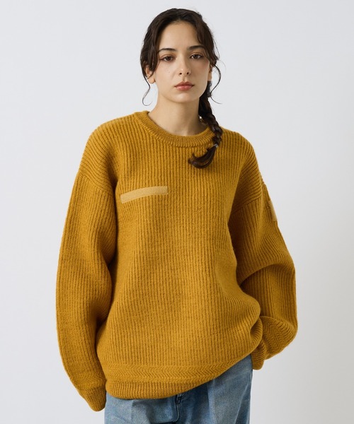 【LUCEBER/ルースバー 】MIDDLE GAUGE KNIT SWEATER/ミドルゲージニットセーター /ミリタリー