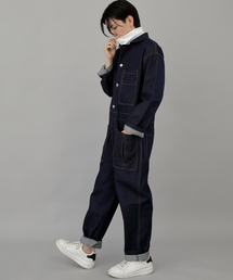 SAINTCREW（セントクルー）の「Overround Tapered Cargo Jumpsuit OT-502C Indigo Denim（つなぎ/オールインワン・レディース）」