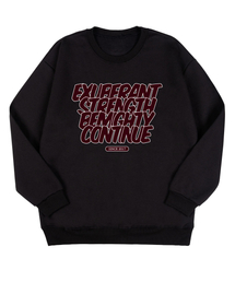 BEMIGHTY（ビーマイティー）の「Drawing typography fleece overfit man to man [black]（スウェット）」