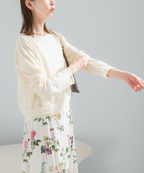 URBAN RESEARCH ROSSO WOMEN（アーバンリサーチ　ロッソ）の「シアーレイヤードニット（ニット/セーター・レディース・ピンク/オフホワイト・FREE）」の19枚目の写真