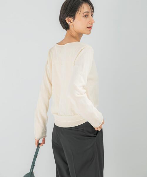 URBAN RESEARCH ROSSO WOMEN（アーバンリサーチ　ロッソ）の「シアーレイヤードニット（ニット/セーター・レディース・ピンク/オフホワイト・FREE）」の14枚目の写真