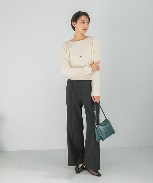 URBAN RESEARCH ROSSO WOMEN（アーバンリサーチ　ロッソ）の「シアーレイヤードニット（ニット/セーター・レディース・ピンク/オフホワイト・FREE）」の13枚目の写真