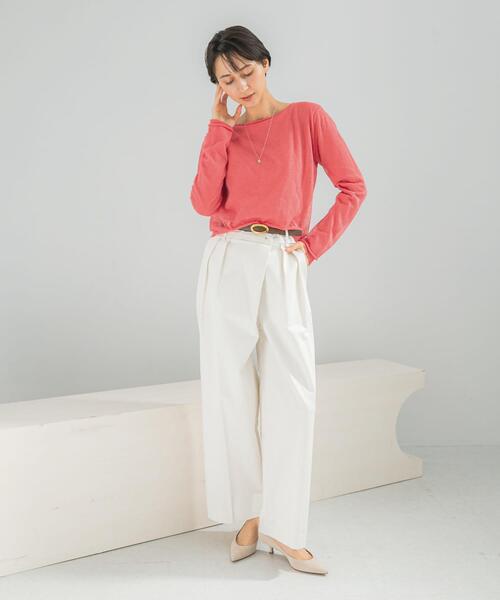 URBAN RESEARCH ROSSO WOMEN（アーバンリサーチ　ロッソ）の「シアーレイヤードニット（ニット/セーター・レディース・ピンク/オフホワイト・FREE）」の8枚目の写真