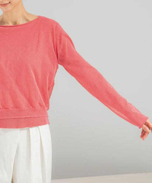 URBAN RESEARCH ROSSO WOMEN（アーバンリサーチ　ロッソ）の「シアーレイヤードニット（ニット/セーター・レディース・ピンク/オフホワイト・FREE）」の20枚目の写真