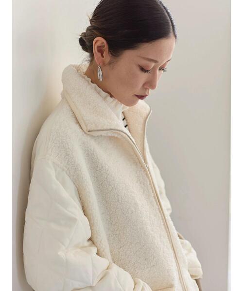 Samansa Mos2 blue（サマンサモスモスブルー）の「スタンドボアキルトジャケット（その他アウター・レディース・ブラック/キナリ/モカ・F）」の18枚目の写真