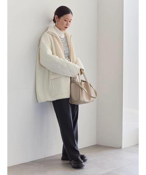 Samansa Mos2 blue（サマンサモスモスブルー）の「スタンドボアキルトジャケット（その他アウター・レディース・ブラック/キナリ/モカ・F）」の22枚目の写真