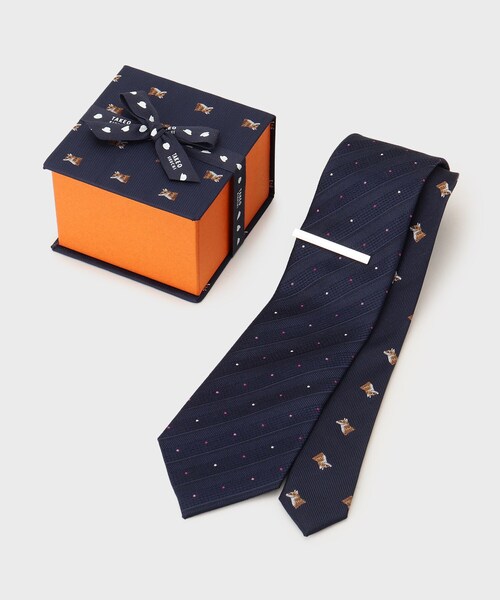 TAKEO KIKUCHI（タケオキクチ）の「【BOXセット】イングリッシュガーデン ネクタイ＆タイバー（ネクタイ・メンズ・グリーン系その他4/グリーン系その他3/オリーブ系7/ネイビー系1・00）」の3枚目の写真