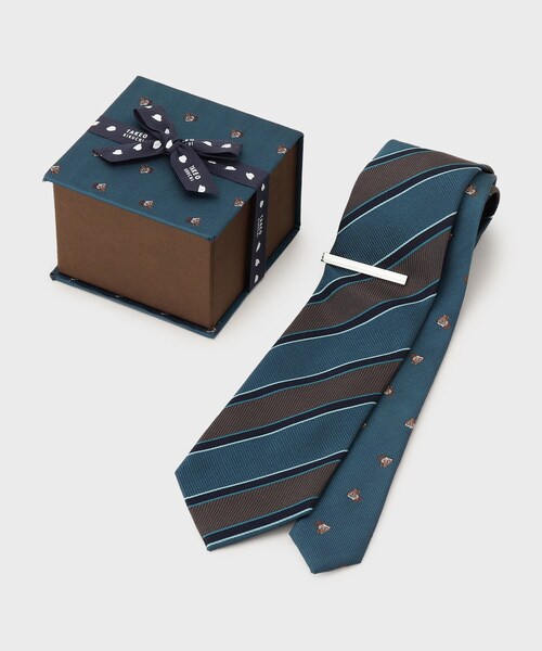 TAKEO KIKUCHI（タケオキクチ）の「【BOXセット】イングリッシュガーデン ネクタイ＆タイバー（ネクタイ・メンズ・グリーン系その他4/グリーン系その他3/オリーブ系7/ネイビー系1・00）」の5枚目の写真