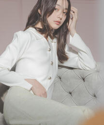 PROPORTION BODY DRESSING | ＜ウォッシャブル/UV＞衿付き総針ニット / 1216170103(ニット/セーター)