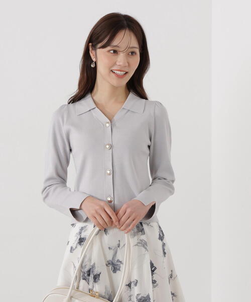 PROPORTION BODY DRESSING（プロポーションボディドレッシング）の「＜ウォッシャブル/UV＞衿付き総針ニット / 1216170103（ニット/セーター・レディース・ホワイト系その他/グレー/ブルー・SMALL/MEDIUM）」の5枚目の写真