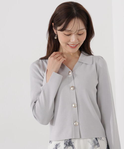 PROPORTION BODY DRESSING（プロポーションボディドレッシング）の「＜ウォッシャブル/UV＞衿付き総針ニット / 1216170103（ニット/セーター・レディース・ホワイト系その他/グレー/ブルー・SMALL/MEDIUM）」の7枚目の写真