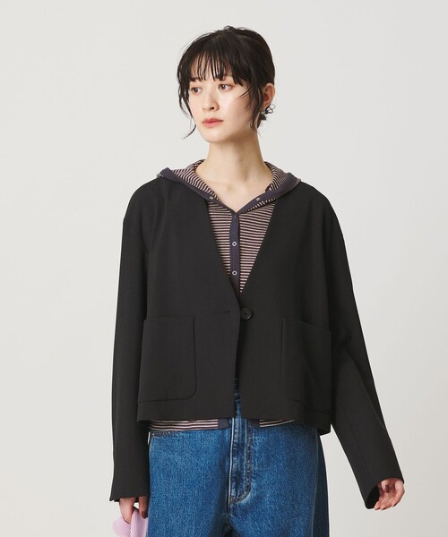 MILLER（ミラー）の「【別注】＜Robert P. Miller ＞ボタンフードトップス（カーディガン/ボレロ・レディース・ダークグレー/レッド/ダークブラウン・FREE）」の18枚目の写真