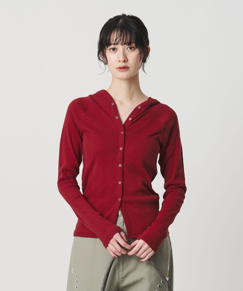 MILLER（ミラー）の「【別注】＜Robert P. Miller ＞ボタンフードトップス（カーディガン/ボレロ・レディース・ダークグレー/レッド/ダークブラウン・FREE）」の21枚目の写真