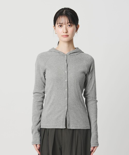 MILLER（ミラー）の「【別注】＜Robert P. Miller ＞ボタンフードトップス（カーディガン/ボレロ・レディース・ダークグレー/レッド/ダークブラウン・FREE）」の9枚目の写真