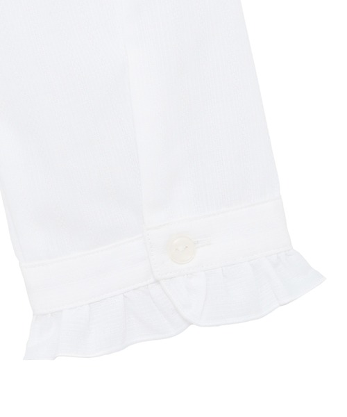 TOKYO SHIRTS(トウキョウシャツ)の「スタンド ゴムシャーリング ブラウス 長袖 レディースデザインシャツ(シャツ/ブラウス・レディース・ホワイト・S/M/L/LL/XL)」の4枚目の写真
