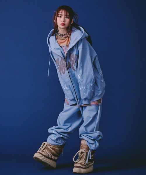 GALFY(ガルフィー)の「GALFY-ファイヤーピカピカスウェットPT(スウェットパンツ・メンズ・ブラック/グレー/サックスブルー・L/XL)」の18枚目の写真