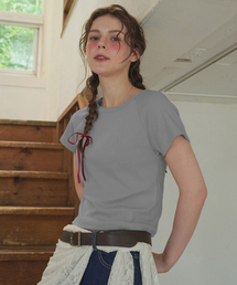 L&R Raglan Crop Short Sleeve T-shirt Gray