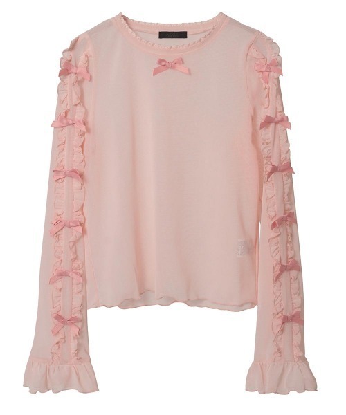 Candy Stripper（キャンディストリッパー）の「DOLLY RIBBON TULLE FRILL トップス（その他トップス・レディース・ブラック/ピンク/オフホワイト・FREE）」の3枚目の写真