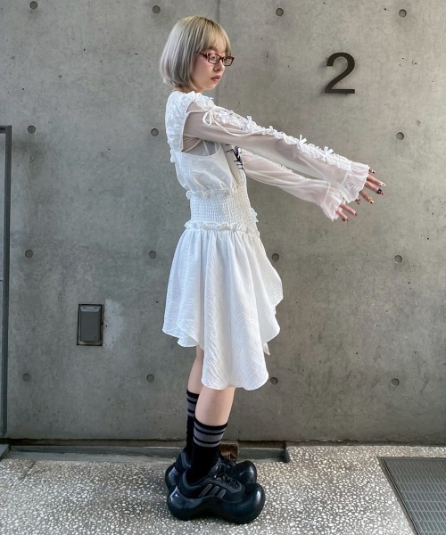 Candy Stripper（キャンディストリッパー）の「DOLLY RIBBON TULLE FRILL トップス（その他トップス・レディース・ブラック/ピンク/オフホワイト・FREE）」の20枚目の写真