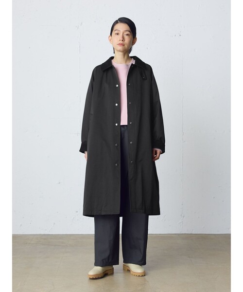 MidiUmi(ミディウミ)の「MidiUmi パッドハンティングロングコート(その他アウター・レディース・アイボリー/ブラック/チャコールグレー・FREE)」の2枚目の写真