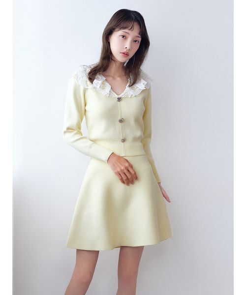 SNIDEL（スナイデル）の「ミニニットセット（ワンピース・レディース・ブラック/イエロー/グレー・F）」の22枚目の写真