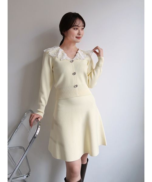 SNIDEL ミニニットセットワンピース ミニニットセット（ワンピース）｜SNIDEL（スナイデル）のファッション