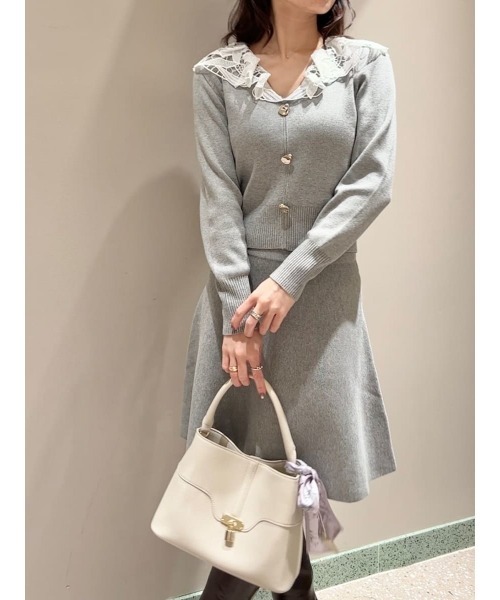 新品未使用>>SNIDEL スナイデル 【WEB限定、完売】ワンピースセット セール】Sustainableフラワーモチーフワンピース×ボレロセット