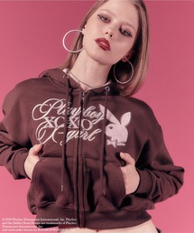 PLAYBOY | PLAYBOY × X-girl COMPACT ZIP UP SWEAT HOODIE(パーカー)