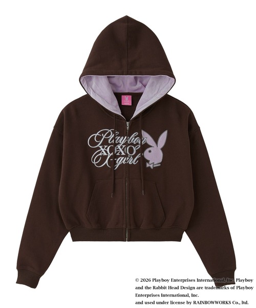 その他 playboy PLAYBOY × X-girl COMPACT ZIP UP SWEAT HOODIE（パーカー）｜PLAYBOY