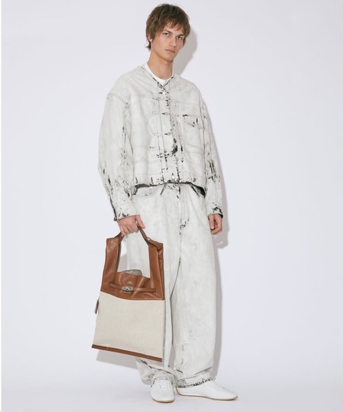 beautiful people（ビューティフルピープル）の「【beautiful people/ビューティフルピープル】left hand twill carved  denim pants/レフトハンドカーブドデニムパンツ（デニムパンツ・レディース・ホワイト・36/34）」の2枚目の写真