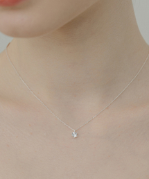 Tou（ティーオーユー）の「[Silver925] WE012 Simple crystal cubic necklace（ネックレス）」
