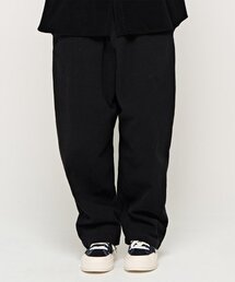 CBベーシック裏起毛ワイドバンディングパンツ（ブラック）