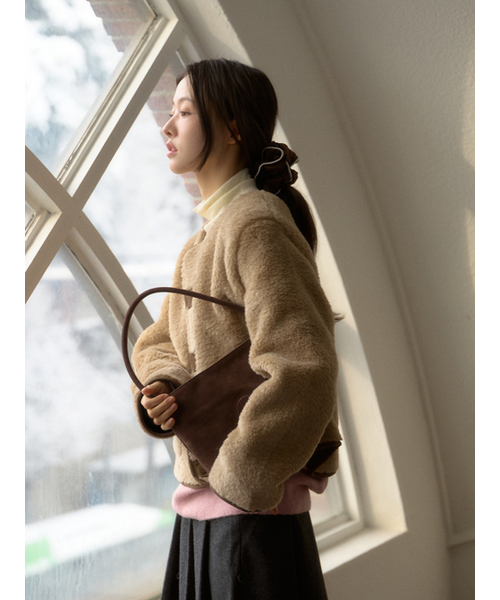 ANOETIC（アノエティック）の「ANC VELVET REVE BAG_BROWN（トートバッグ・レディース・ブラウン・FREE）」の2枚目の写真
