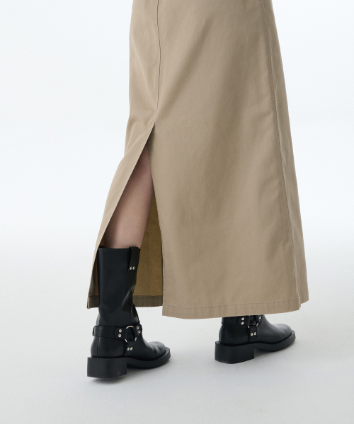 MUSINSA STANDARD WOMAN（ムシンサスタンダードウーマン）の「ウィメンズ CP マキシスカート [ベージュ]（スカート・レディース・その他・LARGE/MEDIUM/SMALL/X-SMALL/X-LARGE）」の7枚目の写真