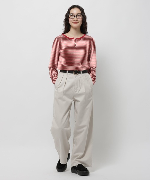 niko and...（ニコアンド）の「ボーイフレンドチノパンツ（チノパンツ・レディース・ブラウン/アイボリー/ネイビー・MEDIUM/LARGE）」の7枚目の写真