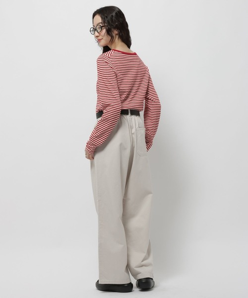 niko and...（ニコアンド）の「ボーイフレンドチノパンツ（チノパンツ・レディース・ブラウン/アイボリー/ネイビー・MEDIUM/LARGE）」の8枚目の写真