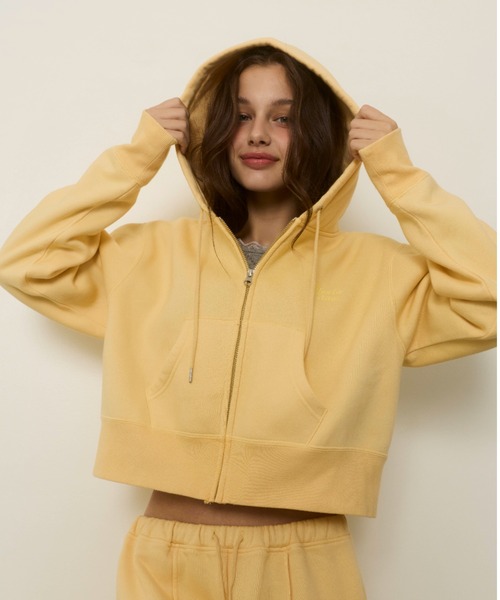 ALEXIA STAM(アリシアスタン)の「Wellness Zip Up Hoodie /ウェルネス ロゴスウェットフーディー(パーカー・レディース・イエロー/ピンク/グレー・FREE)」の2枚目の写真