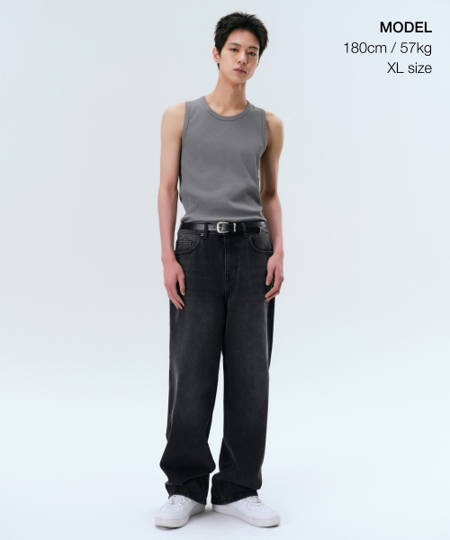MUSINSA STANDARD（ムシンサスタンダード）の「エッセンシャルタンクトップ [グレー]（Tシャツ/カットソー・メンズ・その他・SMALL/MEDIUM/LARGE/X-LARGE/XX-LARGE/XXX-LARGE）」の2枚目の写真