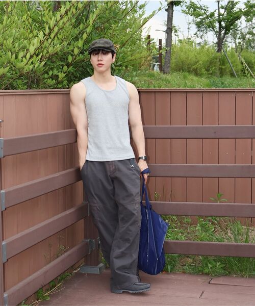 MUSINSA STANDARD（ムシンサスタンダード）の「エッセンシャルタンクトップ [グレー]（Tシャツ/カットソー・メンズ・その他・SMALL/MEDIUM/LARGE/X-LARGE/XX-LARGE/XXX-LARGE）」の8枚目の写真