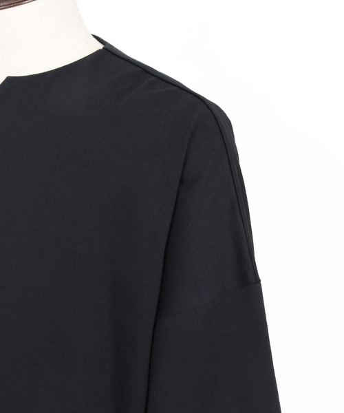 CAMBIO(カンビオ)の「mt10219- COOLMAX Key Neck Short Sleeve Tee キーネックTシャツ(2026GIM-007)(Tシャツ/カットソー・メンズ・ホワイト/ブラック/チャコール・S/M/L)」の22枚目の写真
