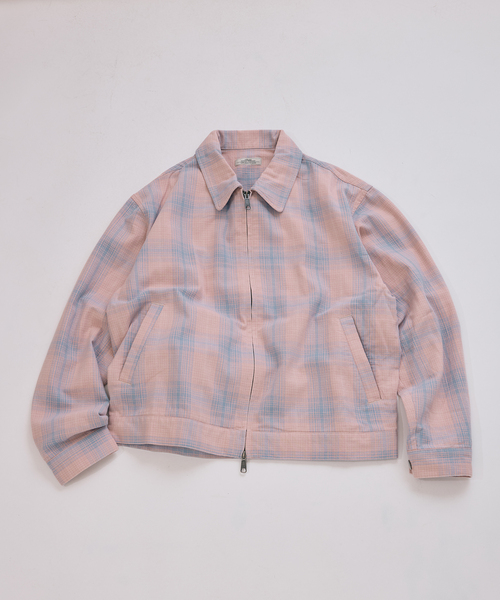 JOURNAL STANDARD relume（ジャーナルスタンダード　レリューム）の「チェック ショート シャツブルゾン（その他アウター・メンズ・ピンク/パープル/イエロー・MEDIUM/LARGE）」の3枚目の写真